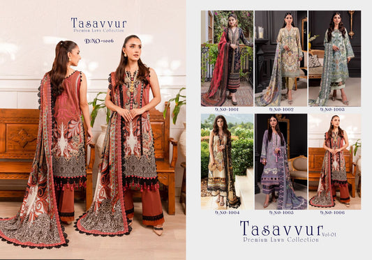 Vol 1 Tasavvur Cotton Karachi Salwar Suits