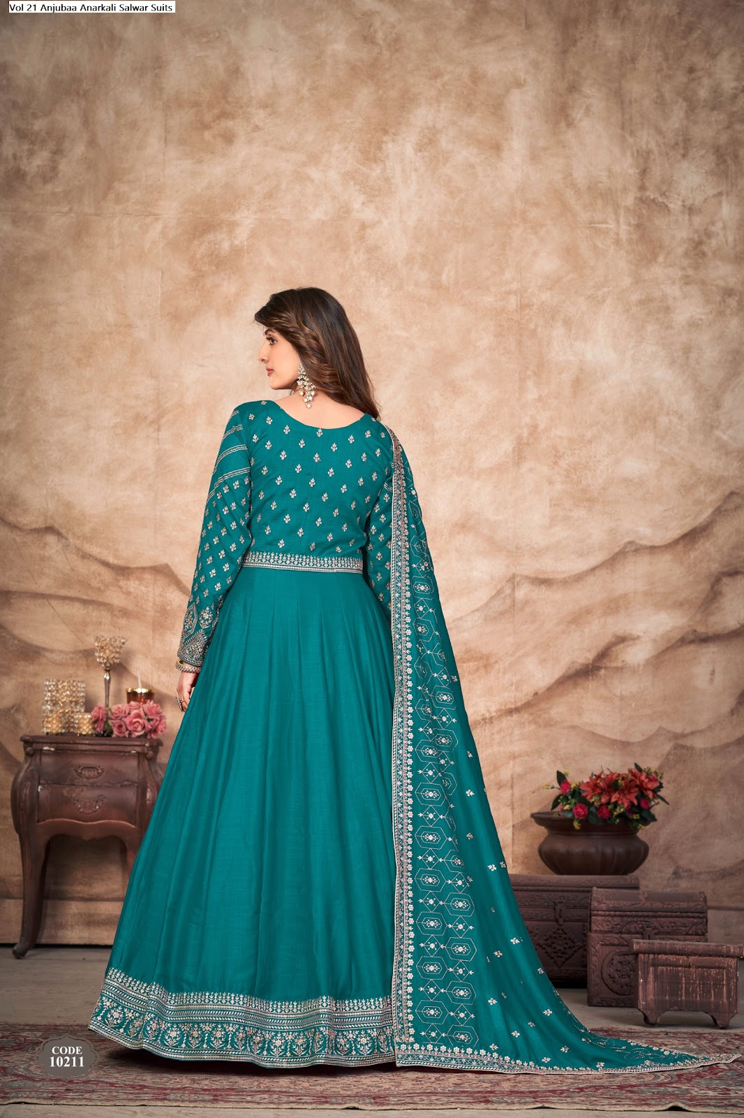 Vol 21 Anjubaa Art Silk Anarkali Salwar Suits