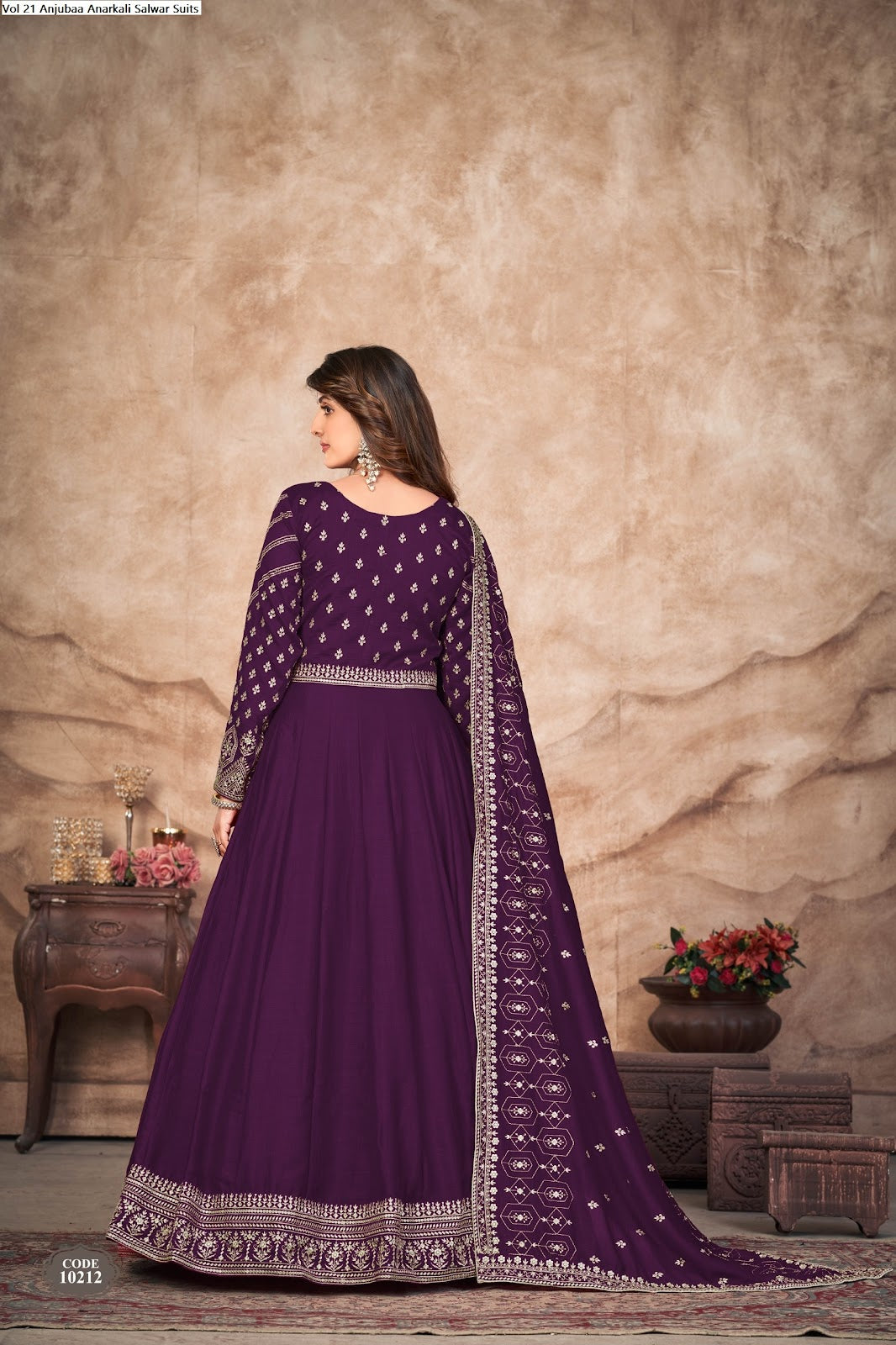 Vol 21 Anjubaa Art Silk Anarkali Salwar Suits