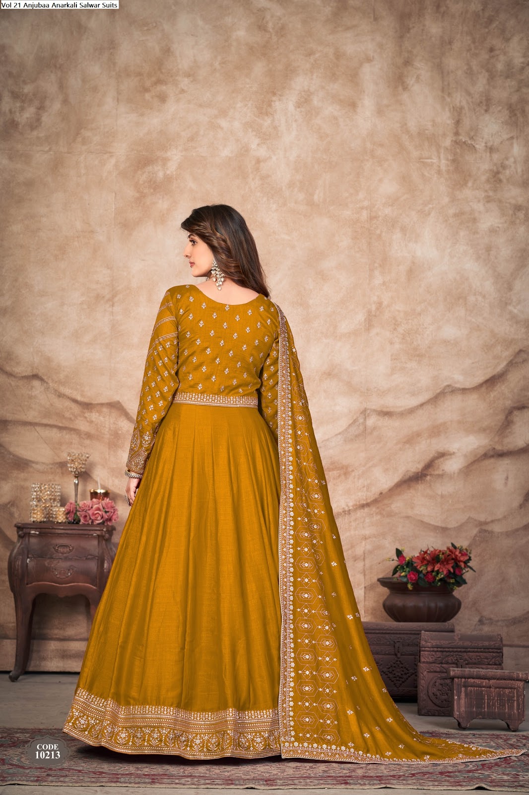 Vol 21 Anjubaa Art Silk Anarkali Salwar Suits
