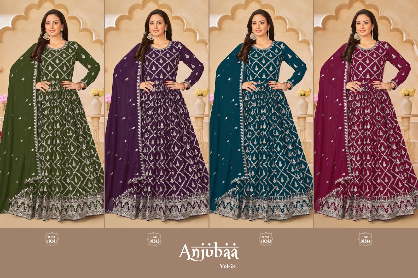 Vol 24 Anjubaa Georgette Anarkali Salwar Suits