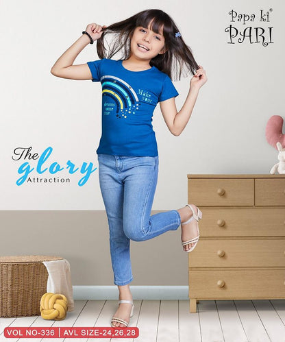Vol 336 Papa Ki Pari Cotton Girls Top