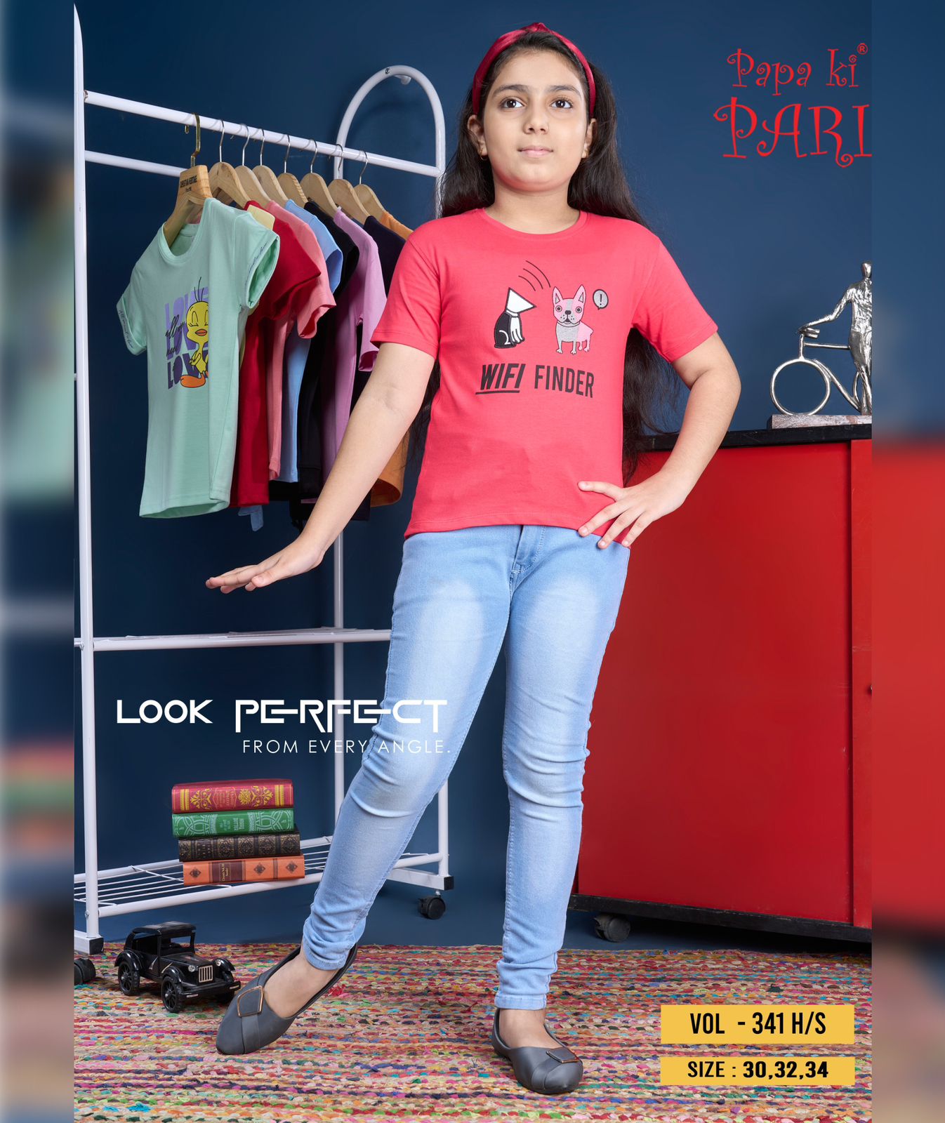Vol 341 Papa Ki Pari Cotton Girls Tshirt