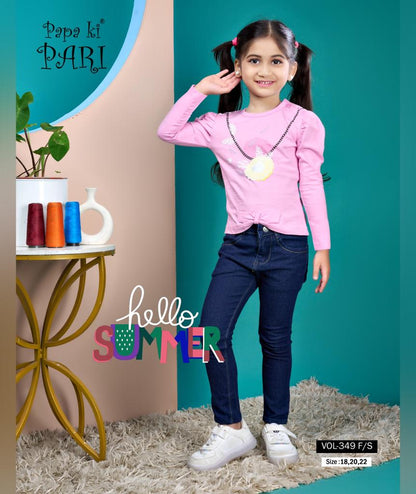 Vol 349 Papa Ki Pari Cotton Girls Top