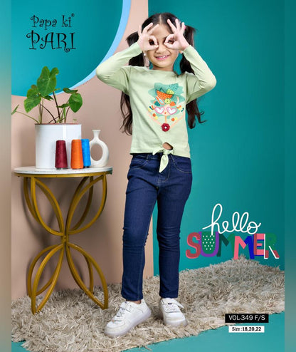Vol 349 Papa Ki Pari Cotton Girls Top