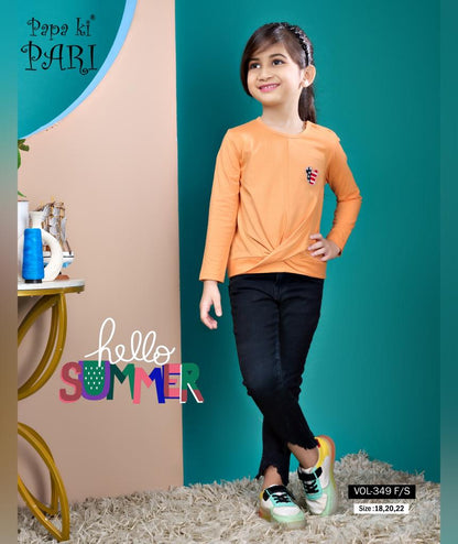 Vol 349 Papa Ki Pari Cotton Girls Top