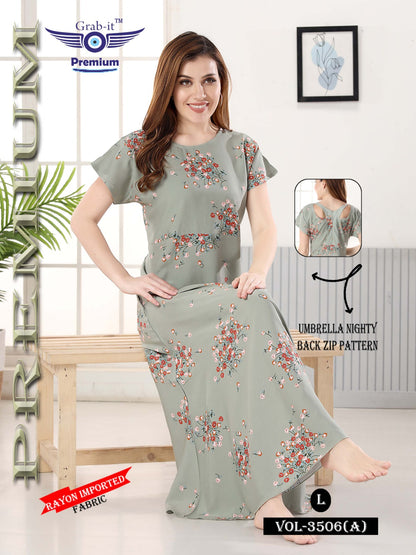 Vol 3506 Grab It Rayon Night Gowns