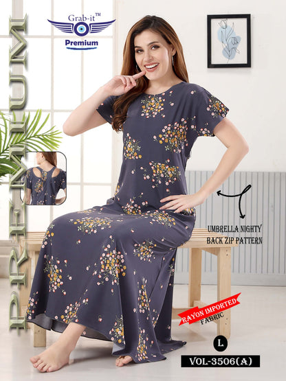 Vol 3506 Grab It Rayon Night Gowns