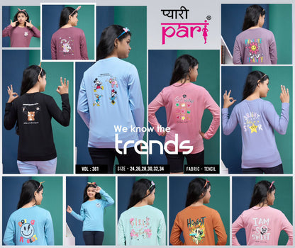 Vol 361 Pyari Pari Lycra Girls Tshirt