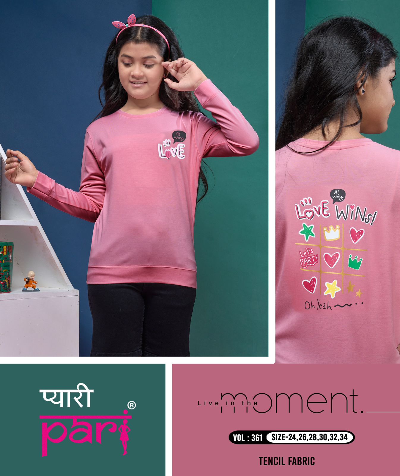 Vol 361 Pyari Pari Lycra Girls Tshirt