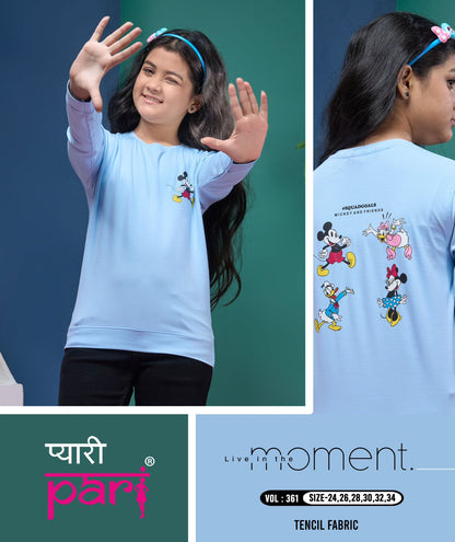 Vol 361 Pyari Pari Lycra Girls Tshirt
