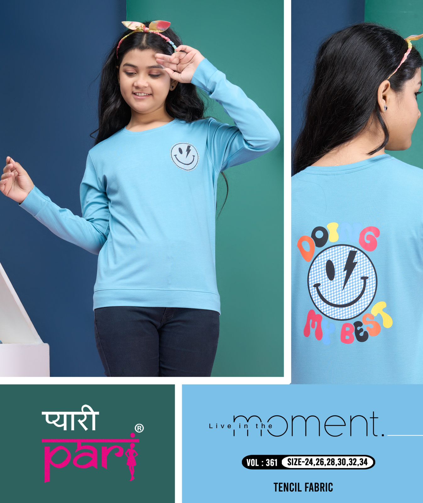 Vol 361 Pyari Pari Lycra Girls Tshirt