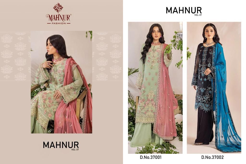 Vol 37 Mahnur Georgette Pakistani Salwar Suits