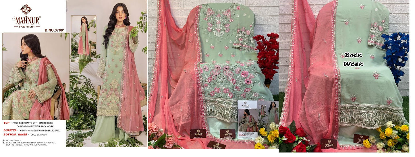 Vol 37 Mahnur Georgette Pakistani Salwar Suits