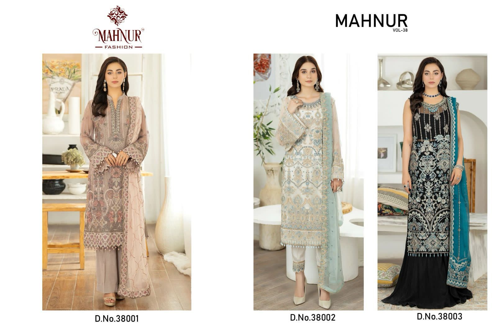 Vol 38 Mahnur Georgette Pakistani Salwar Suits