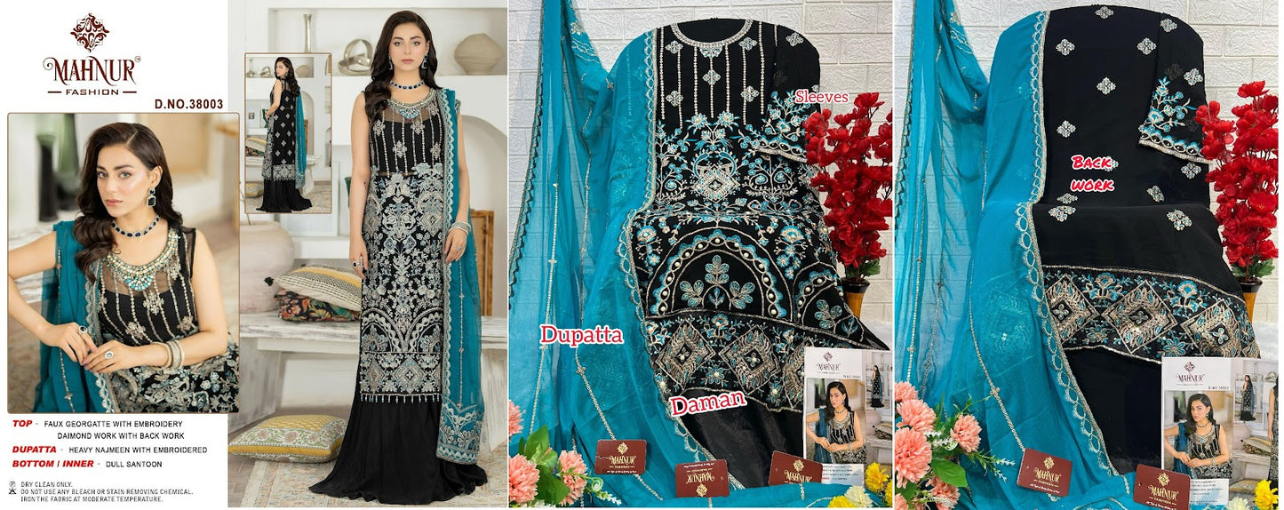 Vol 38 Mahnur Georgette Pakistani Salwar Suits