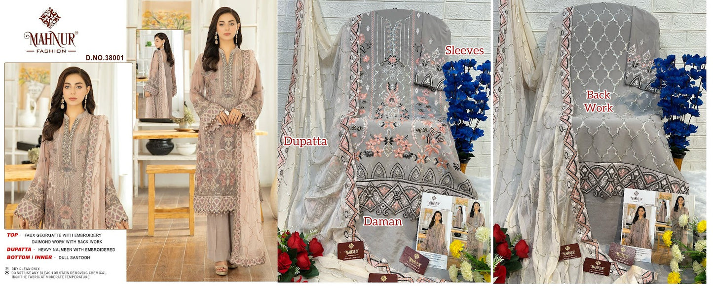 Vol 38 Mahnur Georgette Pakistani Salwar Suits