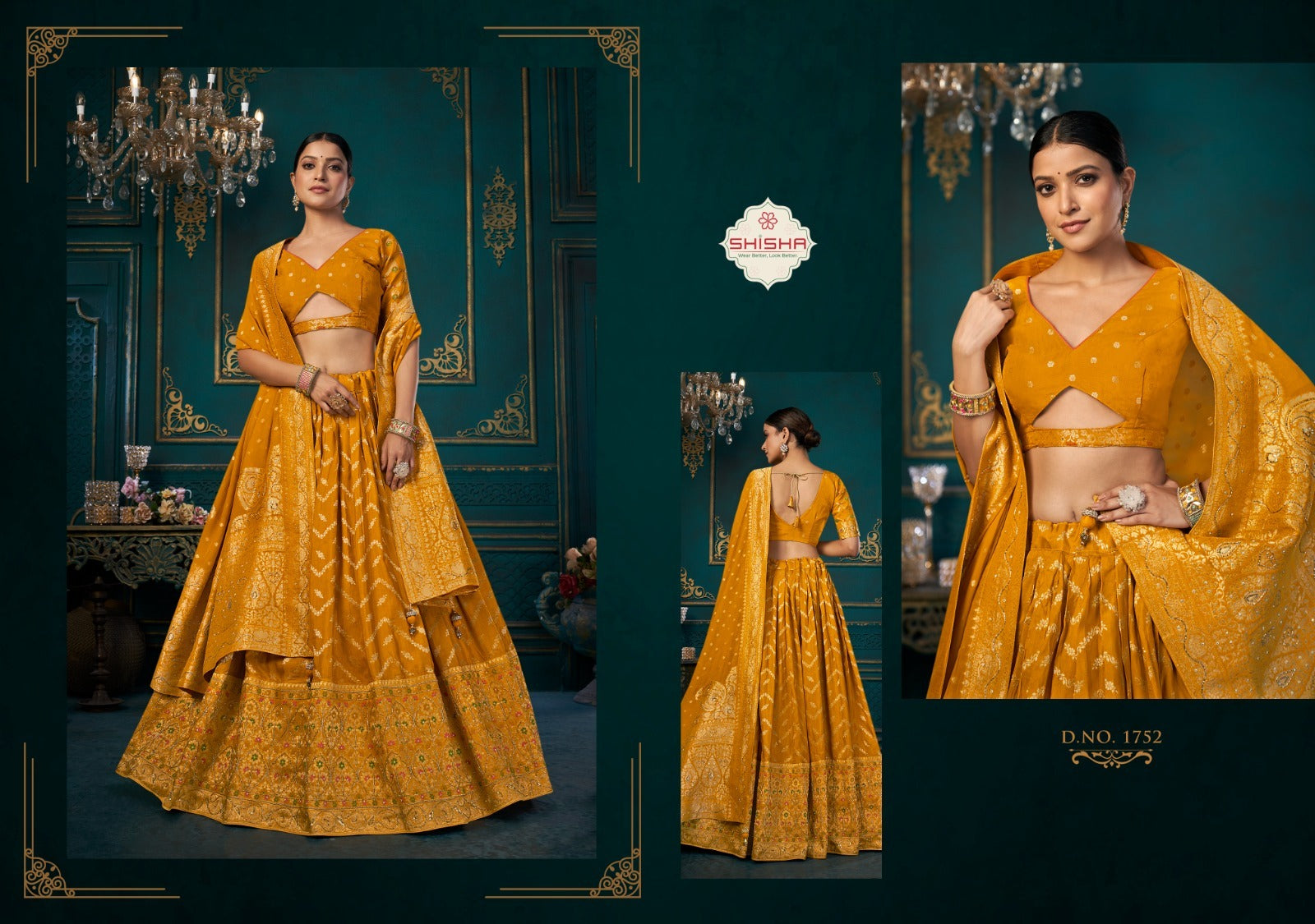 Vol 3 Shisha Weaving Lehenga Choli