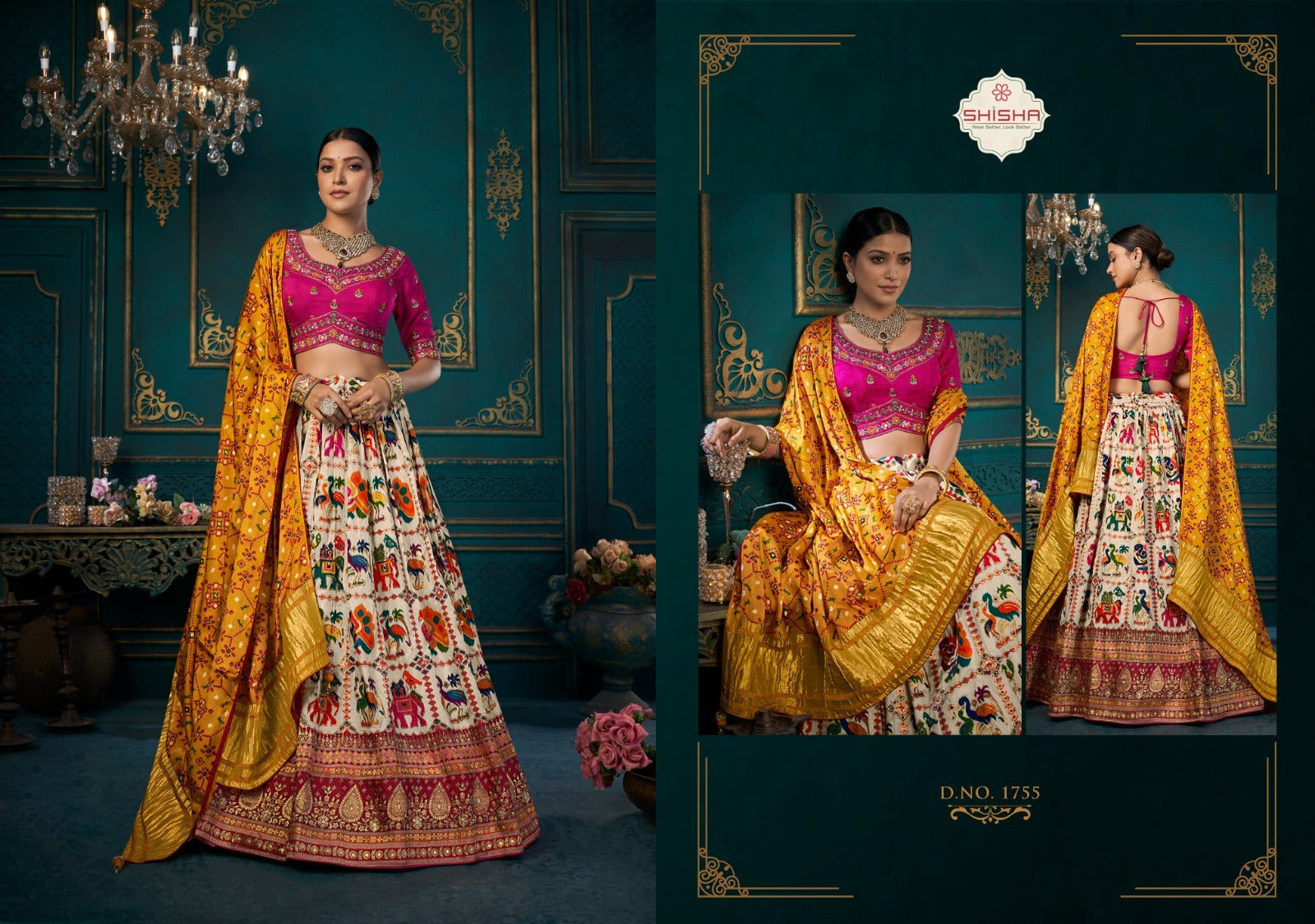 Vol 3 Shisha Weaving Lehenga Choli