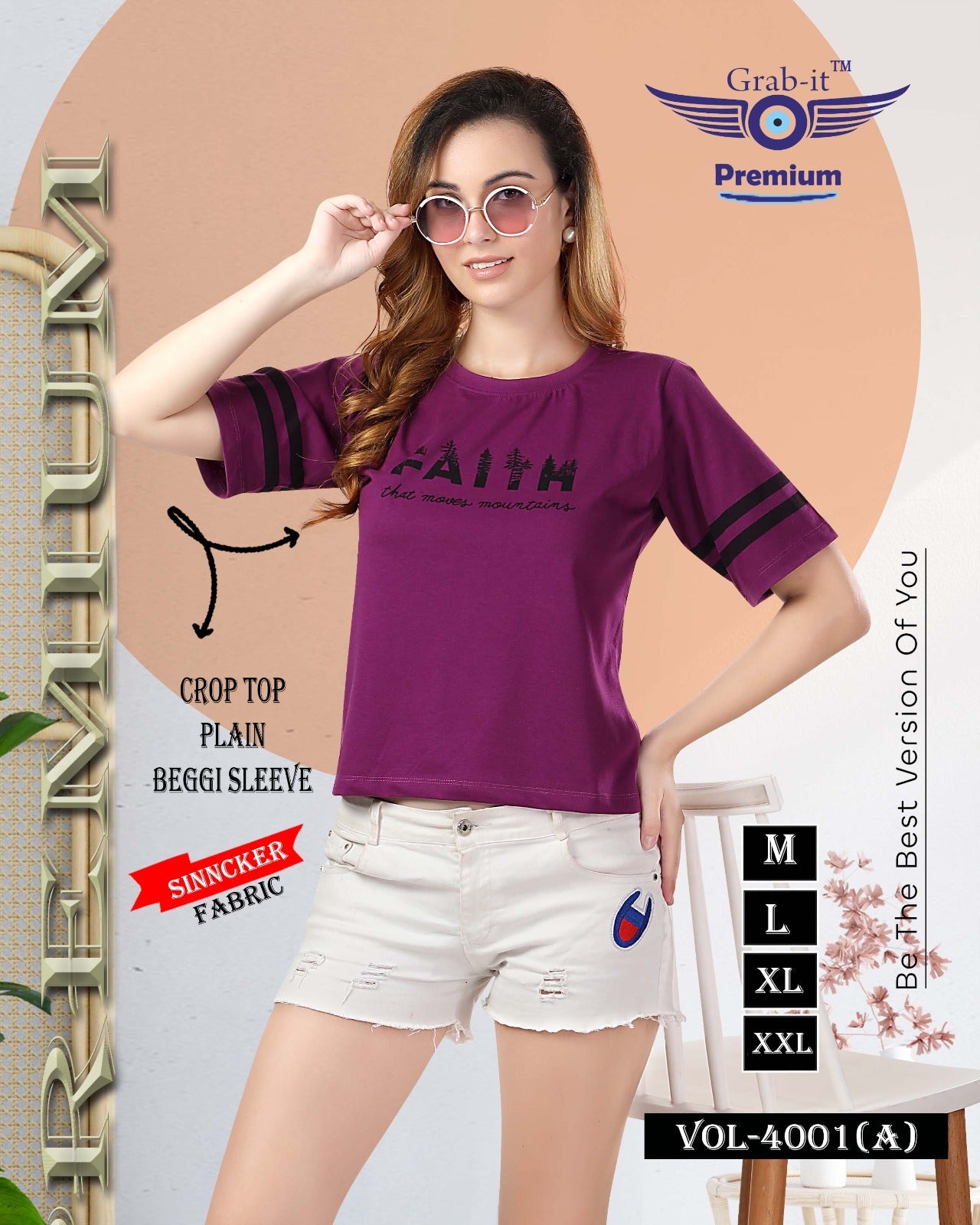 Vol 4001 A Grab It Sincker Crop Top