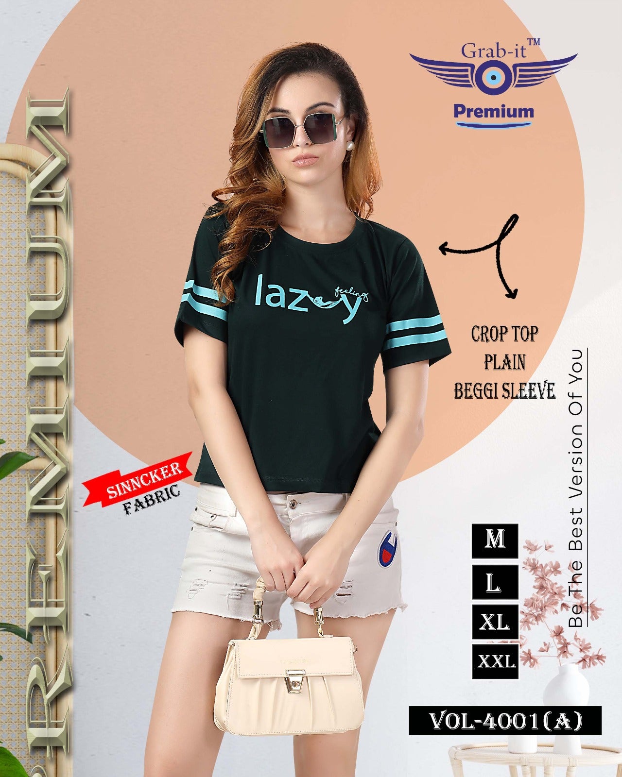 Vol 4001 A Grab It Sincker Crop Top