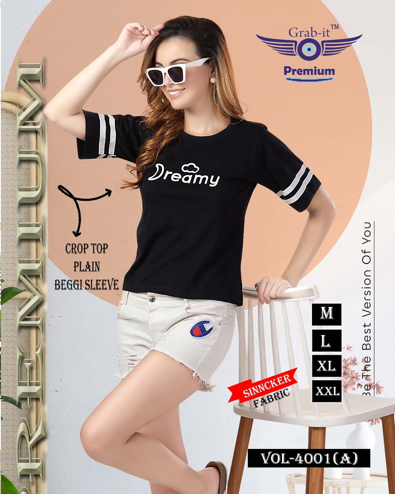 Vol 4001 A Grab It Sincker Crop Top