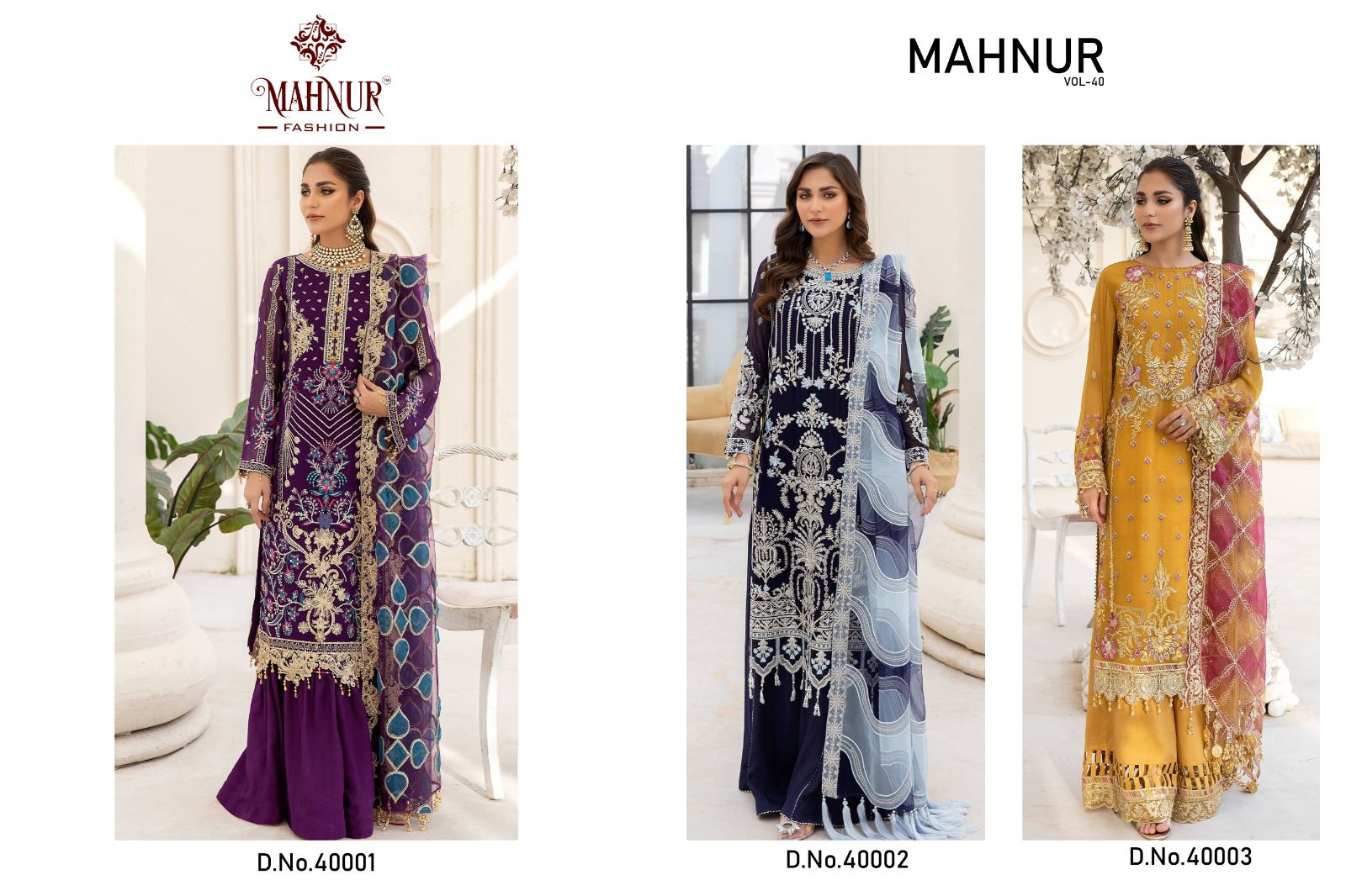 Vol 40 Mahnur Georgette Pakistani Salwar Suits