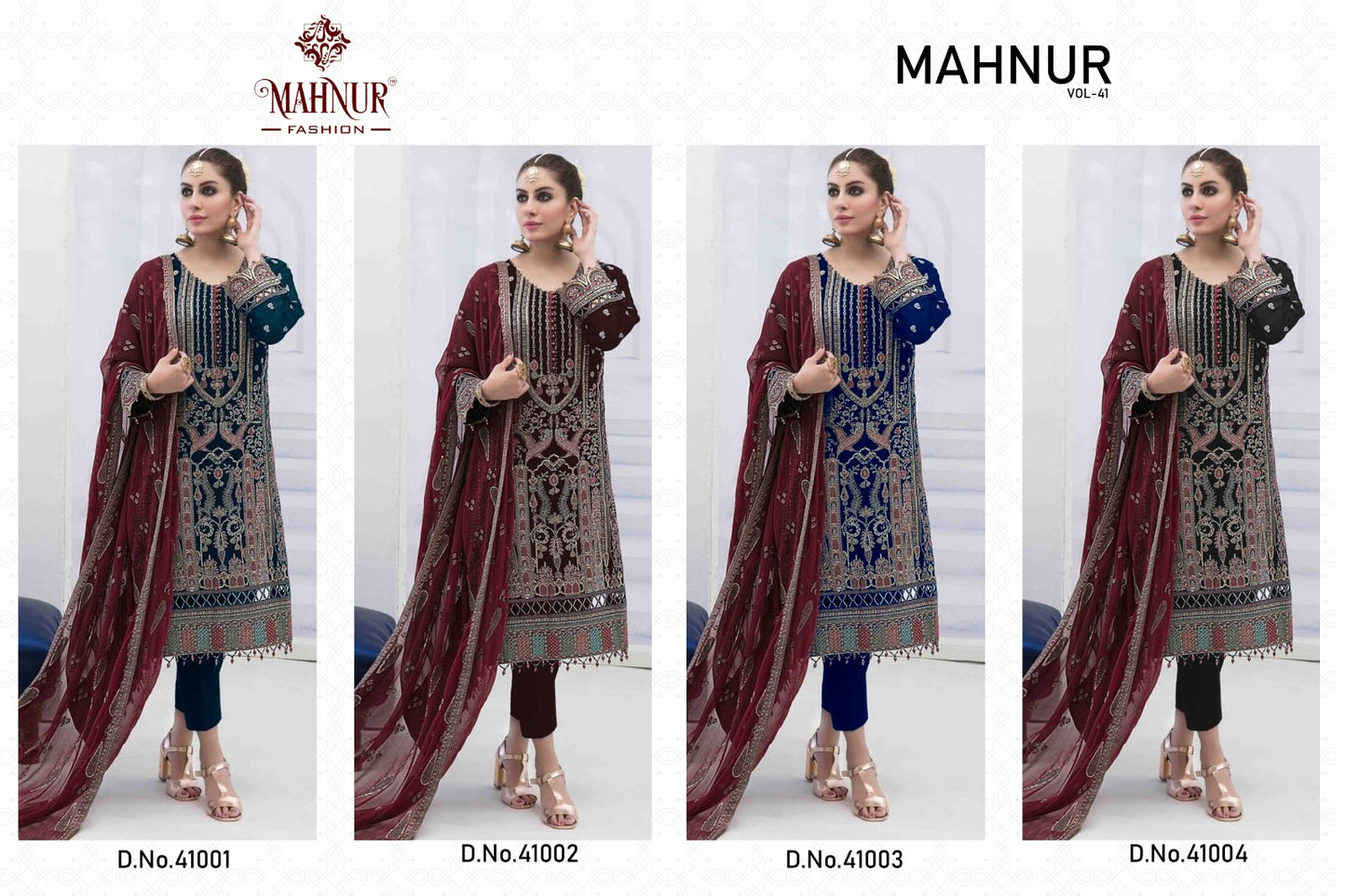 Vol 41 Mahnur Georgette Pakistani Salwar Suits