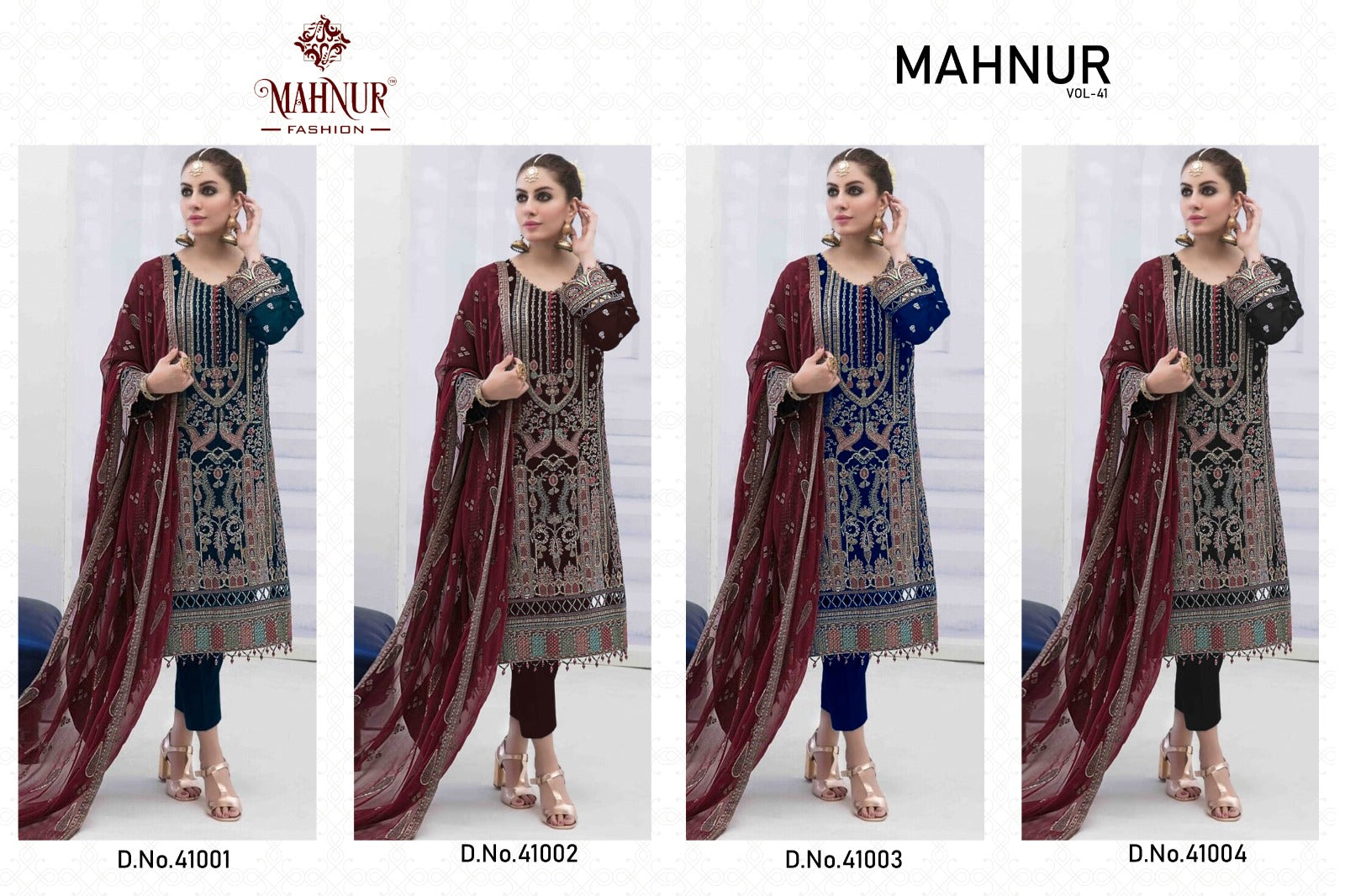 Vol 41 Mahnur Georgette Pakistani Salwar Suits