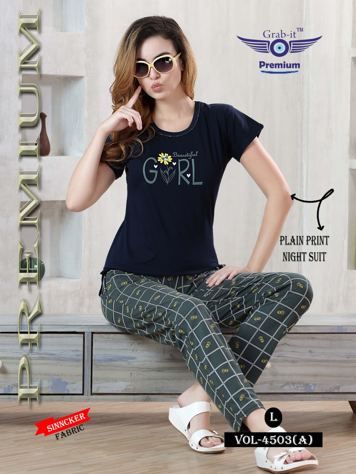 Vol 4503 A Grab It Sincker Pyjama Night Suits