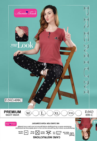 Vol 498 Kavyansika Pyjama Night Suits