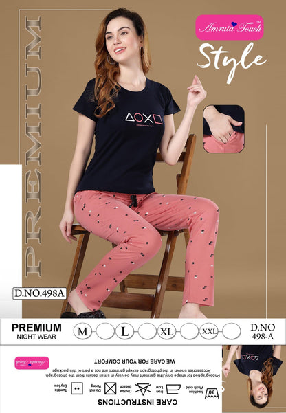 Vol 498 Kavyansika Pyjama Night Suits