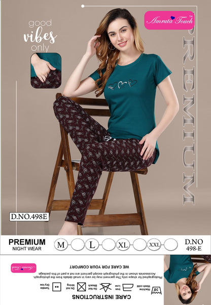 Vol 498 Kavyansika Pyjama Night Suits