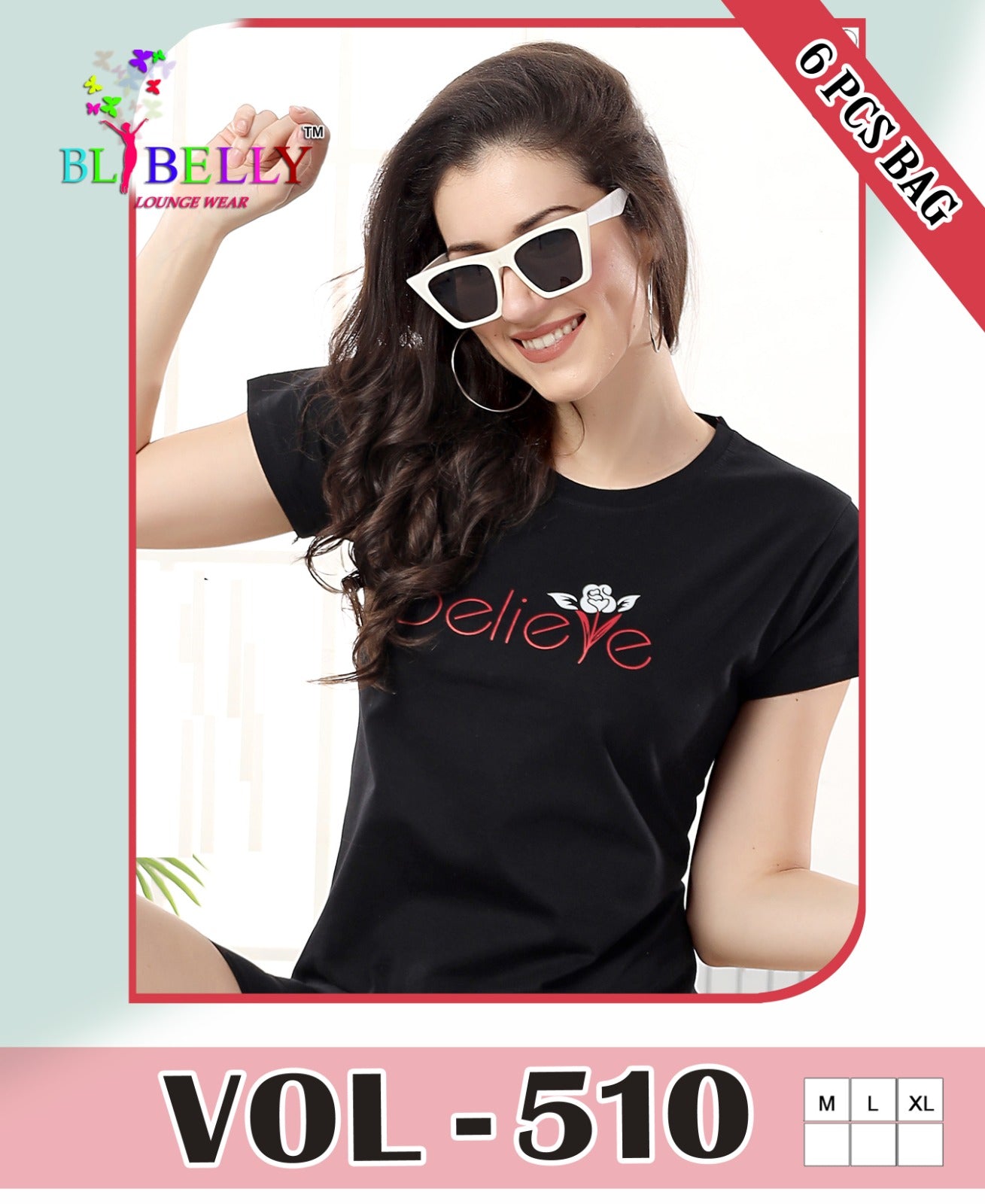 Vol 510 Belly Plain-Print Shorts Night Suits