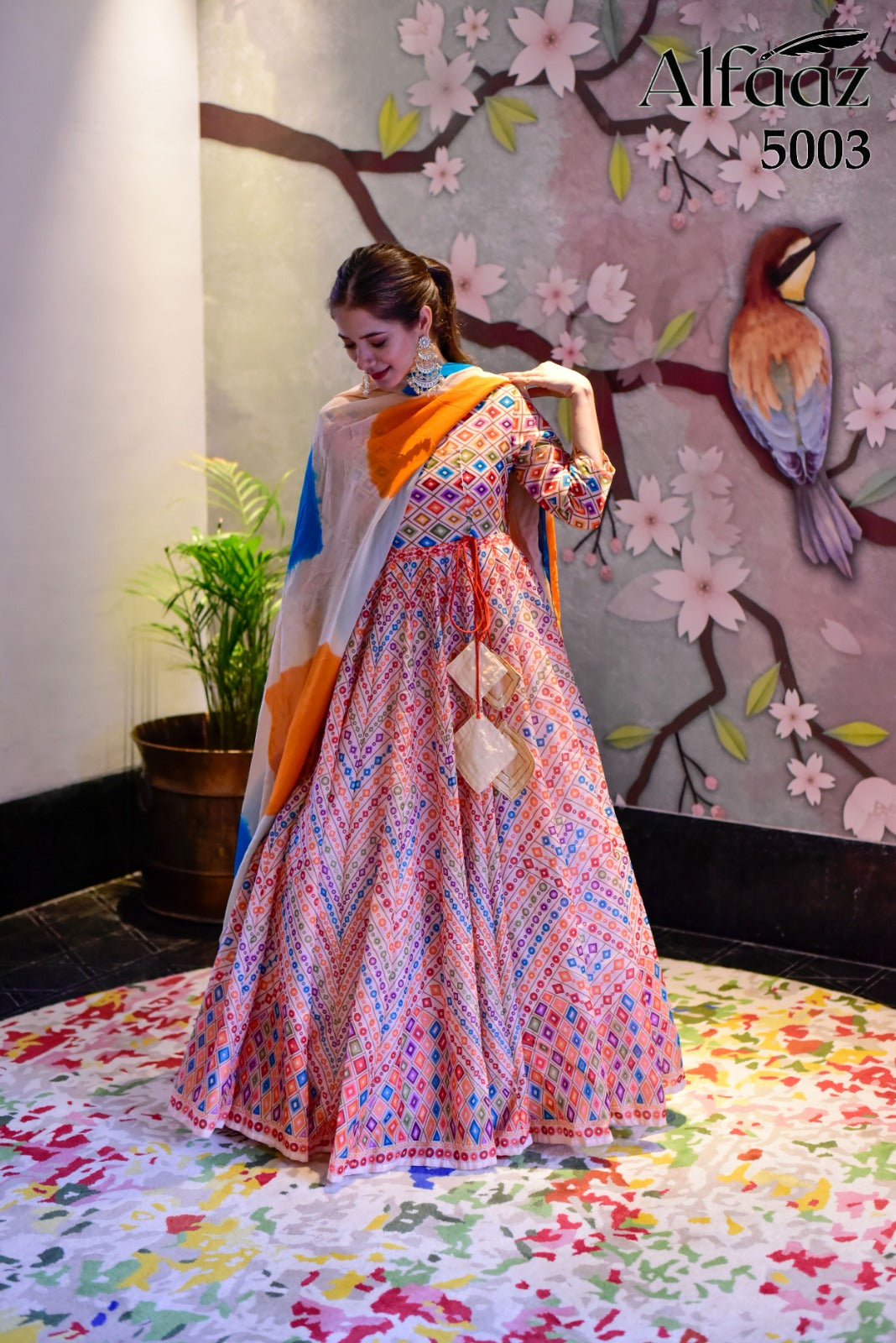 Vol 5 Diwali Sale Alfaaz Gown Dupatta Set