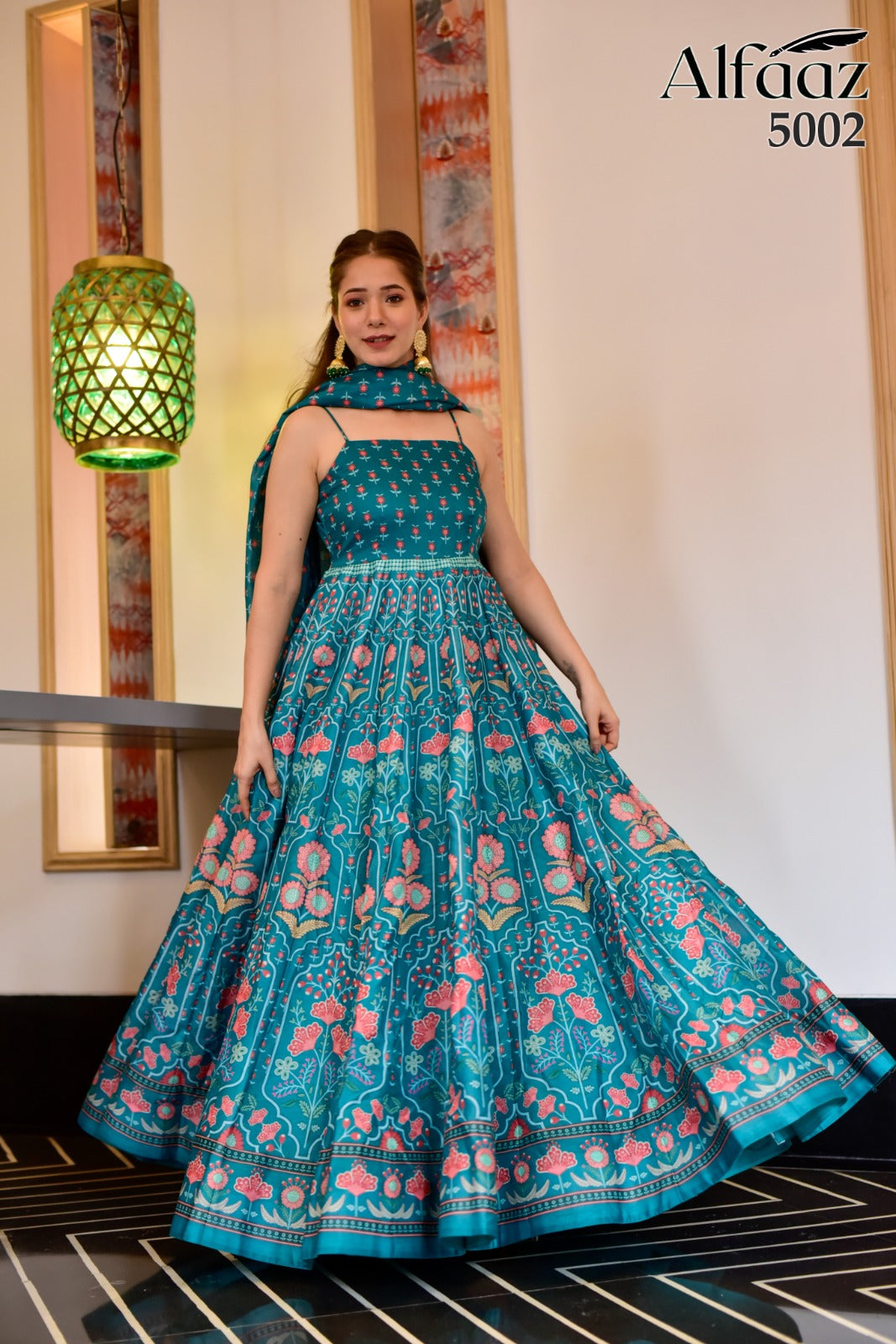 Vol 5 Diwali Sale Alfaaz Gown Dupatta Set