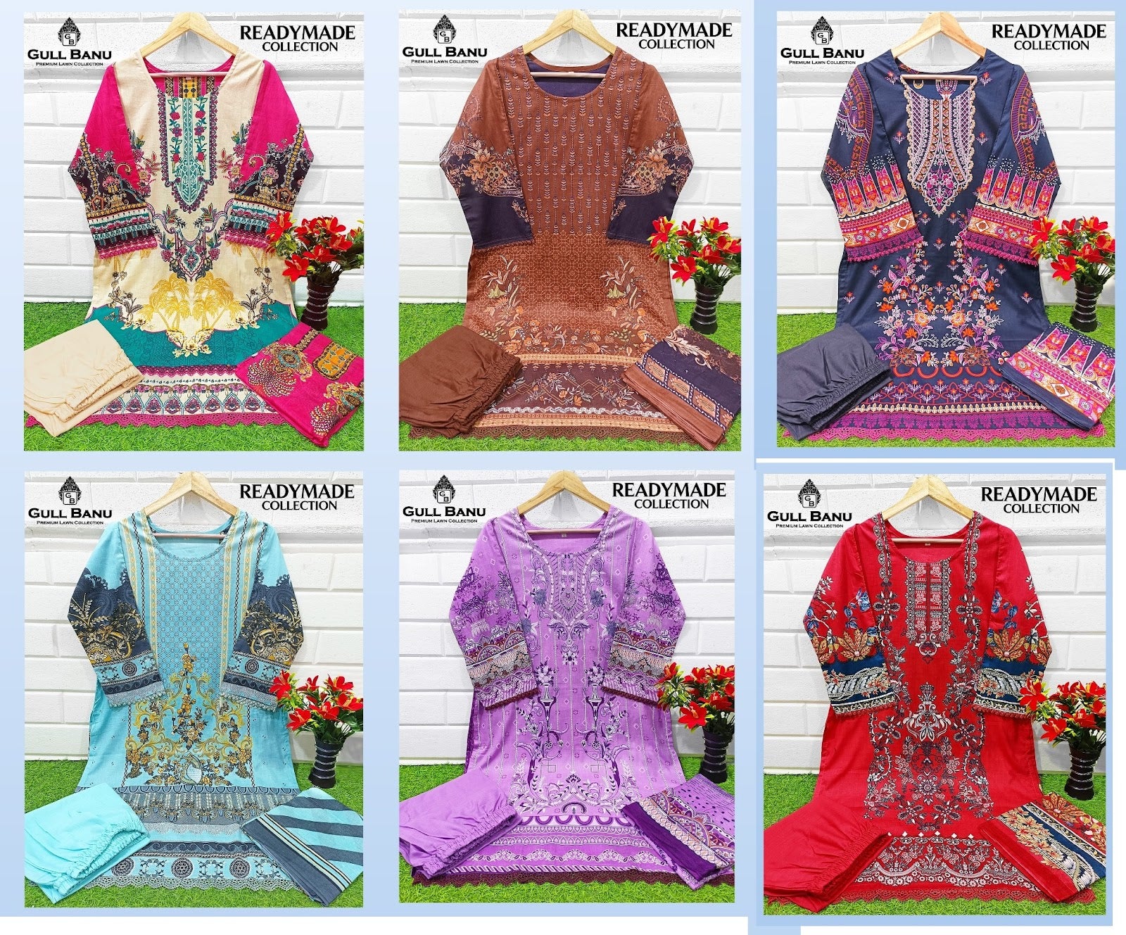 Vol 5 Gull Banu Cambric Cotton Pakistani Readymade Suits