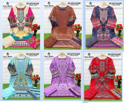 Vol 5 Gull Banu Cambric Cotton Pakistani Readymade Suits