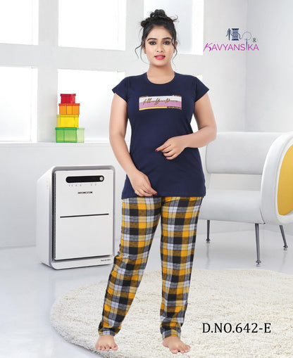 Vol 642 Kavyansika Cotton Pyjama Night Suits