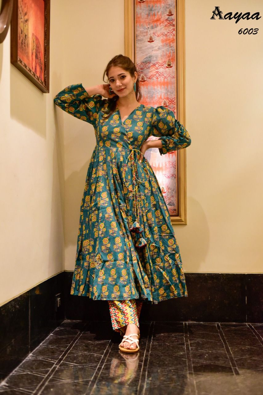 Vol 6 Aayaa Cotton Silk Kurti Pant Set