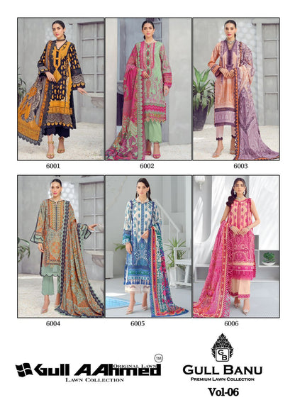 Vol 6 Gul Ahmed Lawn Karachi Salwar Suits