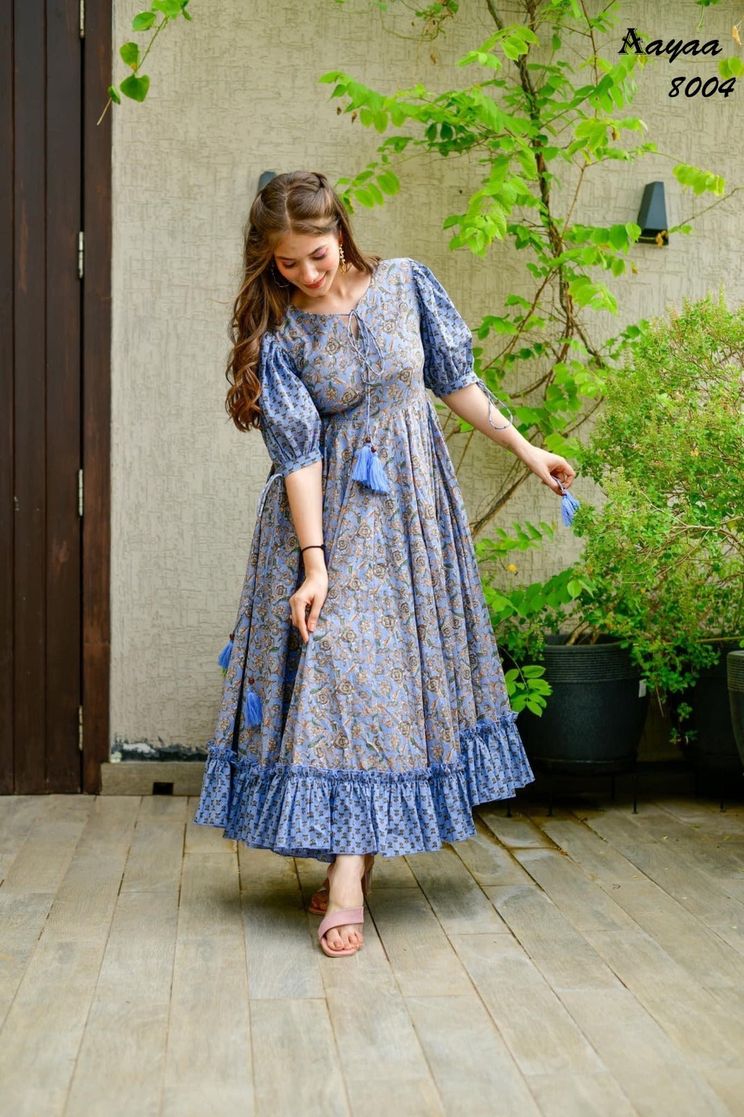 cotton linen dot maxi one-piece【新品タグ付】