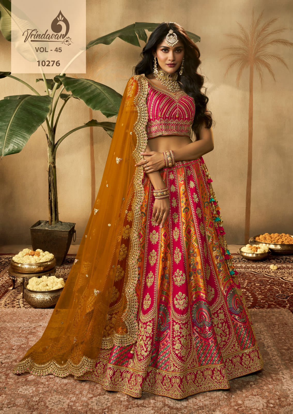 Vrindavan Vol-45 Royal Banarasi Silk Lehenga Choli – Kavya Style Plus