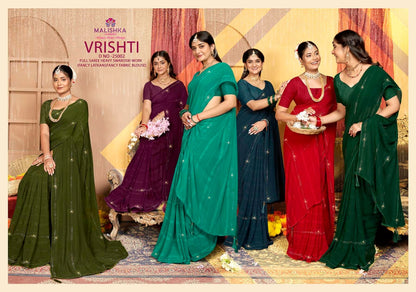 Vrishti-25002 Malishka Georgette Sarees