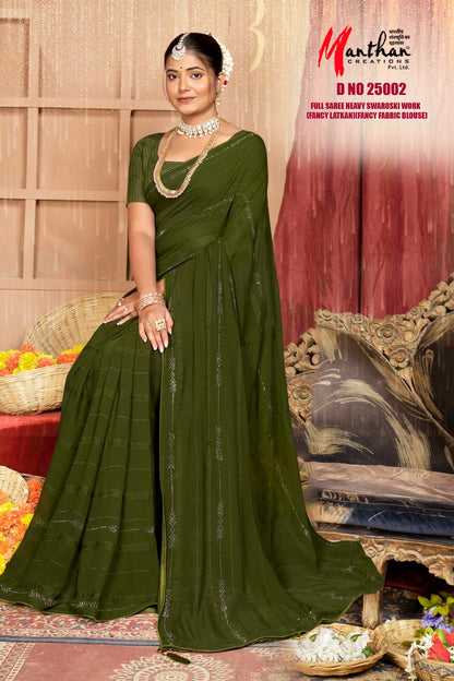Vrishti-25002 Malishka Georgette Sarees