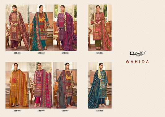 Wahida Zulfat Designer Wool Karachi Pashmina Salwar Suits