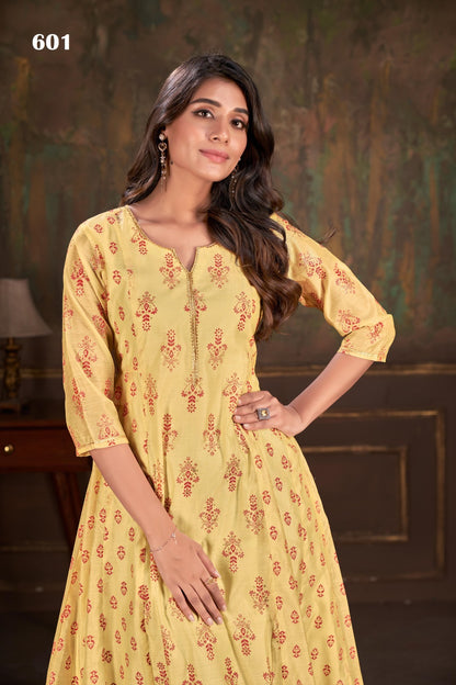 Wave Jivora Cotton Anarkali Kurtis