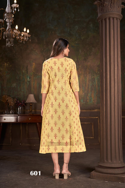 Wave Jivora Cotton Anarkali Kurtis