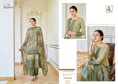 Waves Alok Viscose Muslin Pant Style Suits