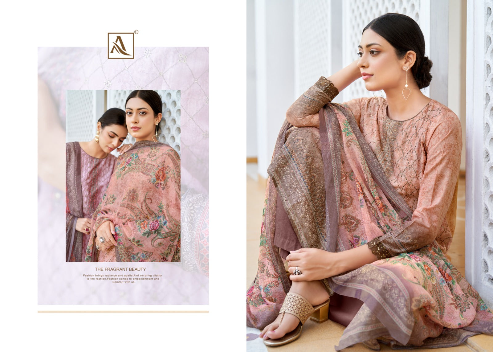 Waves Alok Viscose Muslin Pant Style Suits